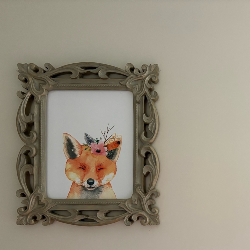 Decorative Fox Art Framed
